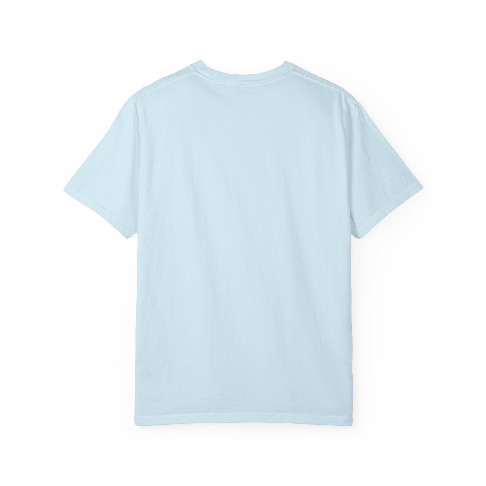 Bloomie Bear Heart Emblem Tee – Soft Blue Monochrome - Image 2